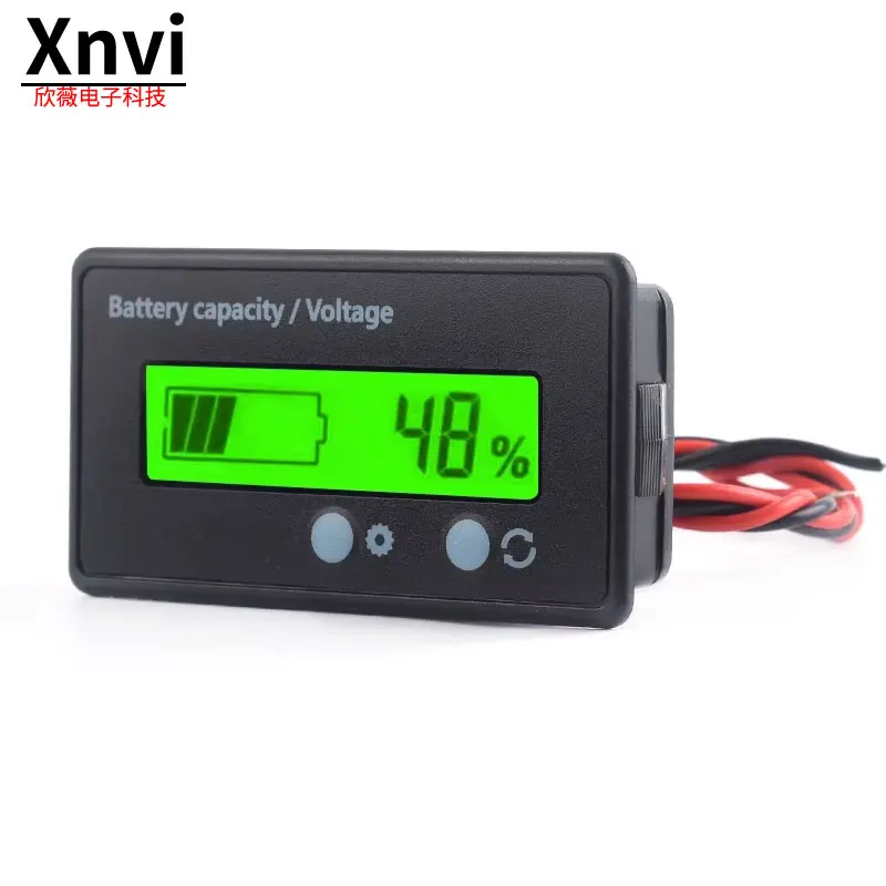 DC8-30V Battery Capacity Indicator Lead-Acid/Lron-Lithium/Ternary Lithium Measurement with USB3.0 and Tpye-C for Car Motorcycle