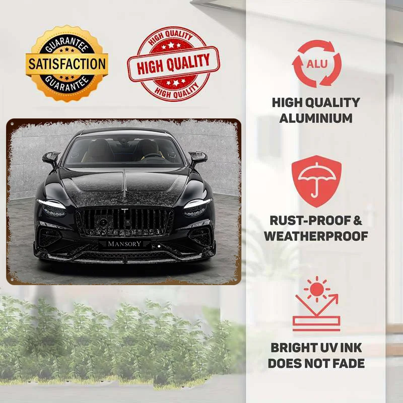 Mansory Sports Continental GT Printed Poster Customized Wall Art Retro Vintage Metal Tin Signs for Wand Deko Room Accessories