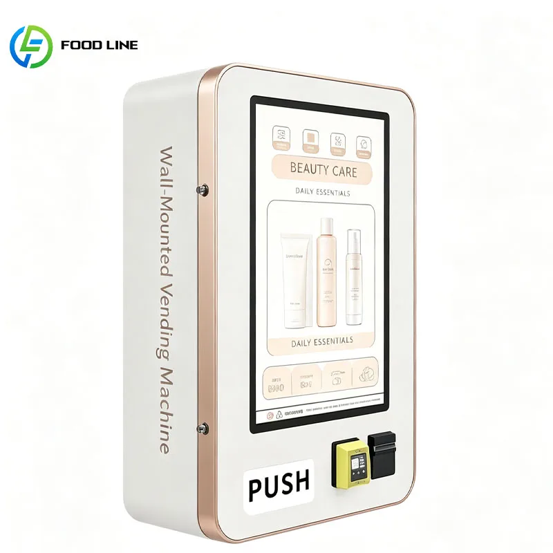 Touch Screen Vending Machine Wall Mounted Intelligent Retail Equipment for Convenience Goods Customized