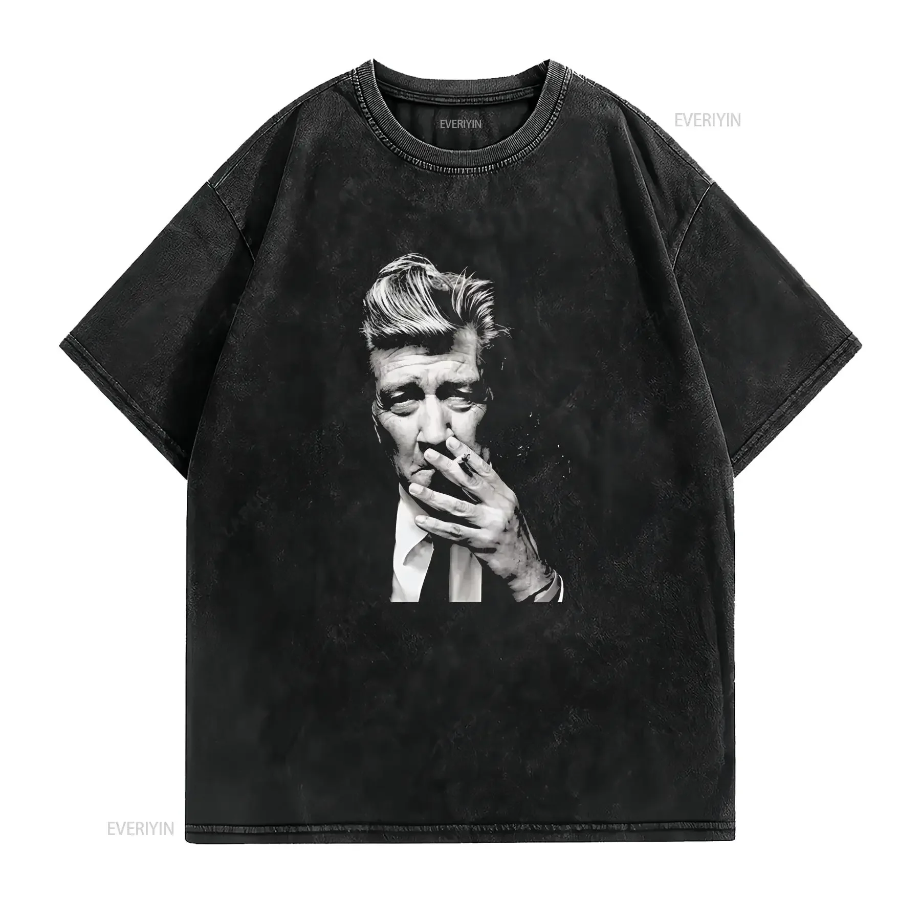 David Lynch Director Twin peaks T Shirt New vintage Washed Comfortable Breathable Versatile fashion Unisex