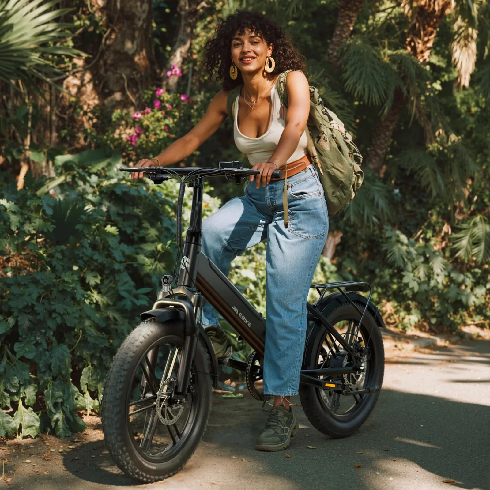 

Classic Foldable Electric Fat Bike for Adults: Smart Ebike with Seat