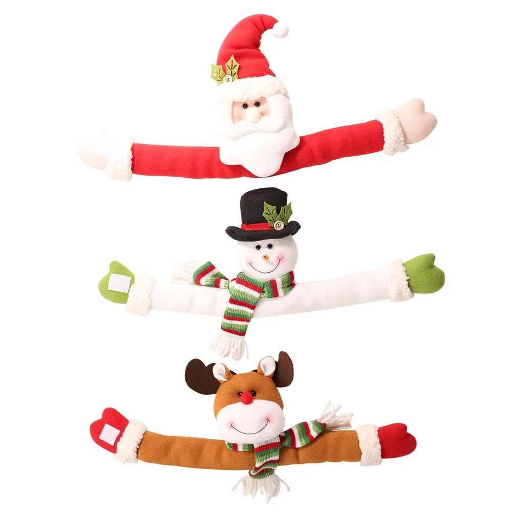 2pcs Christmas Decorations Snowman Santa Elk Doll Hold Back Fastener Curtain Buckle Holder for Home Decor Decorative Accessories