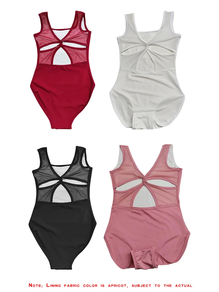 yunjin Vrouwen Balletmaillots Katoen Mesh Gymnastiek Turnpakje Sexy Rugloze Meisjes Balletdanskleding wholesale