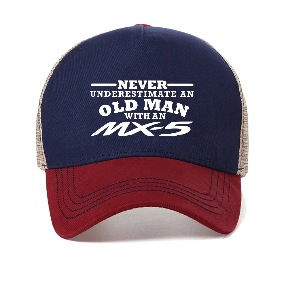 

MX 5 Old Man mesh baseball cap fashion Outdoor casual Sports hip hop hat summer adjustable Snapback hats mesh trucker caps