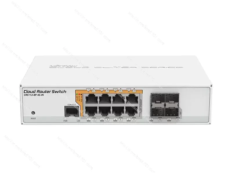 Electrical Ports Four Optical Ports Gigabit Switch Desktop Version  New CRS112-8P-4S-IN Full Gigabit Eight