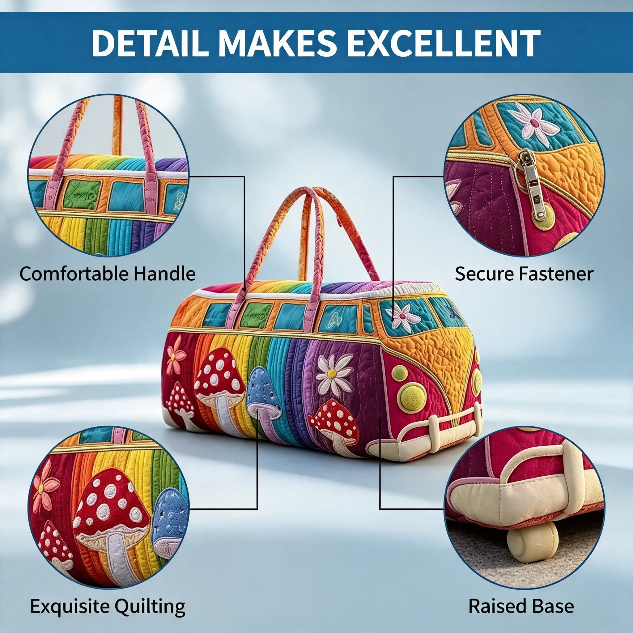 Sac de voyage imprimé coloré,  - Outdoor Adventure Holidays avis et prix