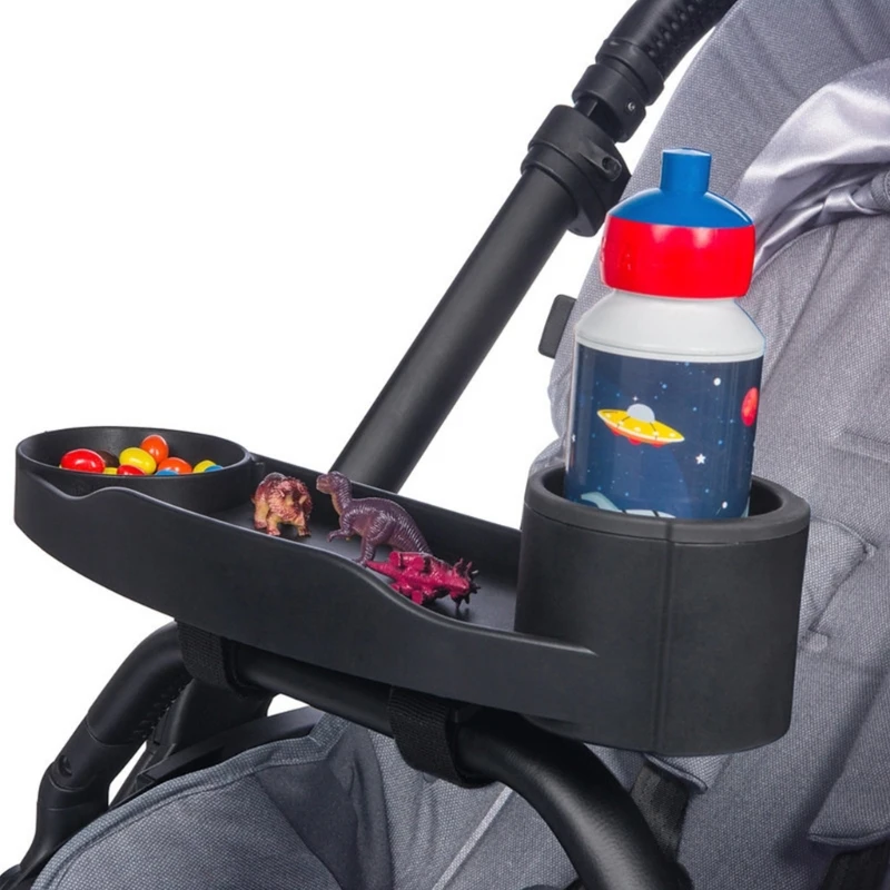 Strollers Accessory Pram Tray with Phone Slot Cup Holder Easy Installation Removable For Simple Cleaning