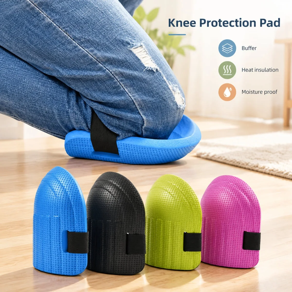 Knee Protection Pad for Tiling Gardening and Construction Work Shock Absorbing Moisture Resistant Waterproof Wear Resistant