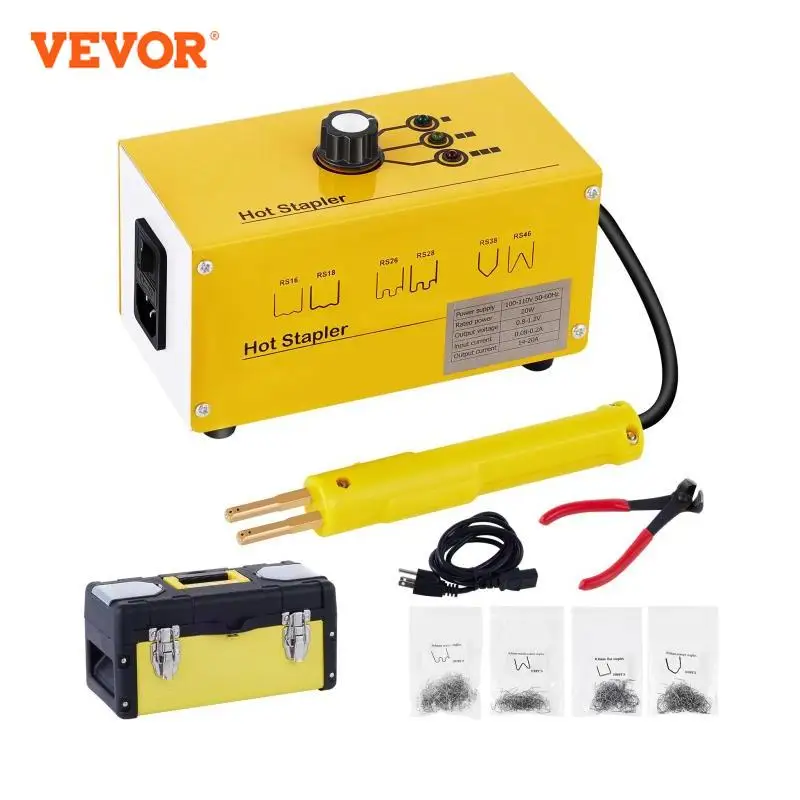 BuoQua 20W Kit Riparazione Plastica Caldo 600 Staples 1.2V Sistema di Riparazione in Plastica Riparare Hot Stapler Hot Stapler Plastic Repair Kit 600 Staples
