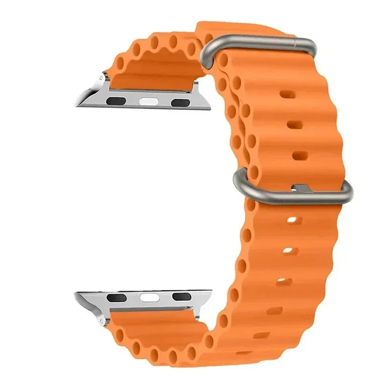Correa oceánica para Apple Watch Band 10 9 8 7 45mm 41mm 44mm 46mm pulsera de silicona para iWatch 6 5 4 3 SE Ultra 49mm 40mm 42mm