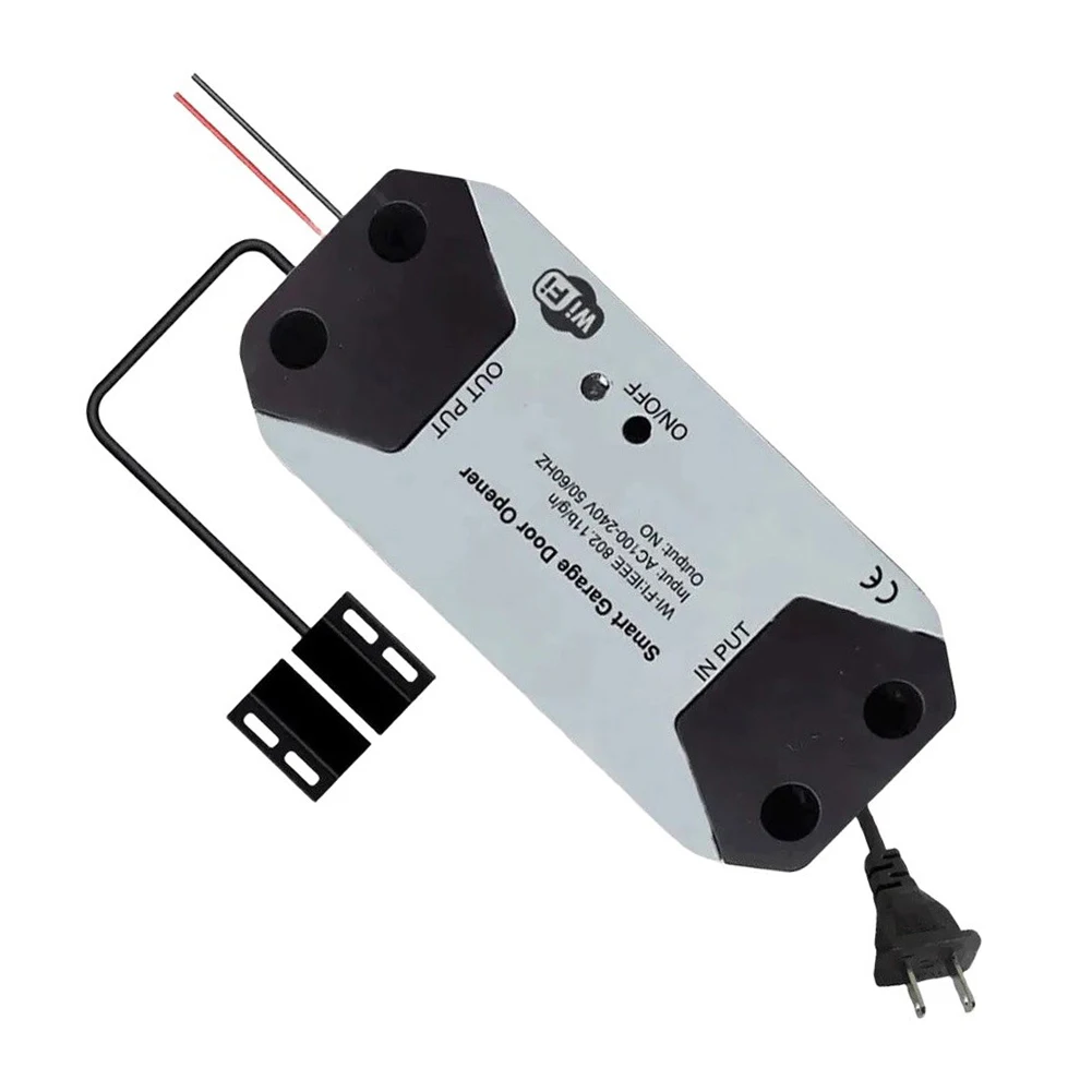 for Smart WiFi Garage Door Controller Works with For Alexa Google Assistant No Fees Remote 210x128x26mm Black White