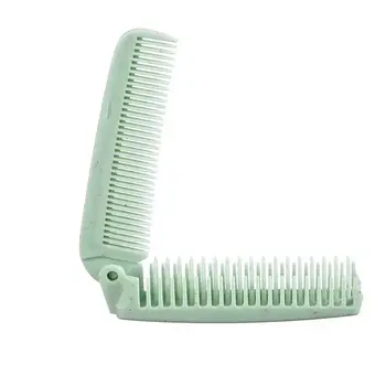 1 peine plegable portátil antiestático, cepillo de viaje para el cabello, de paja de trigo, plegable, herramienta de peluquería y belleza. 10 best sales Cepillo de pelo portátil - №5