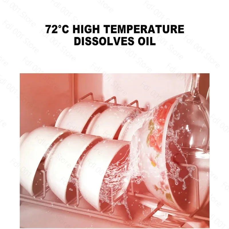 Household Dishwasher Fully Automatic Dishes Disinfection Machine Smart Desktop Cupboard Kitchen Tableware Washer