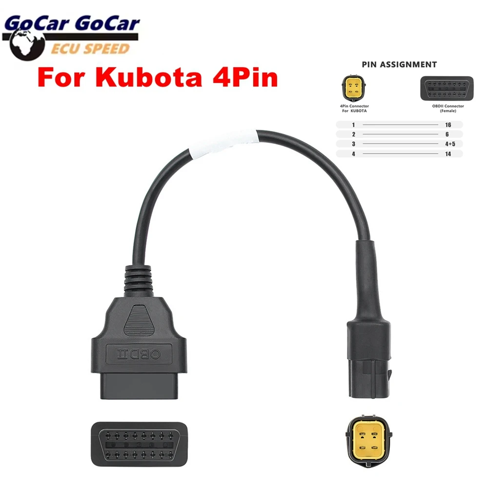 Super practical 4 PIN diagnostic Cable For Kubota Takeuchi Diagmaster Data Link Adapter Construction Agriculture Diagnostic Tool