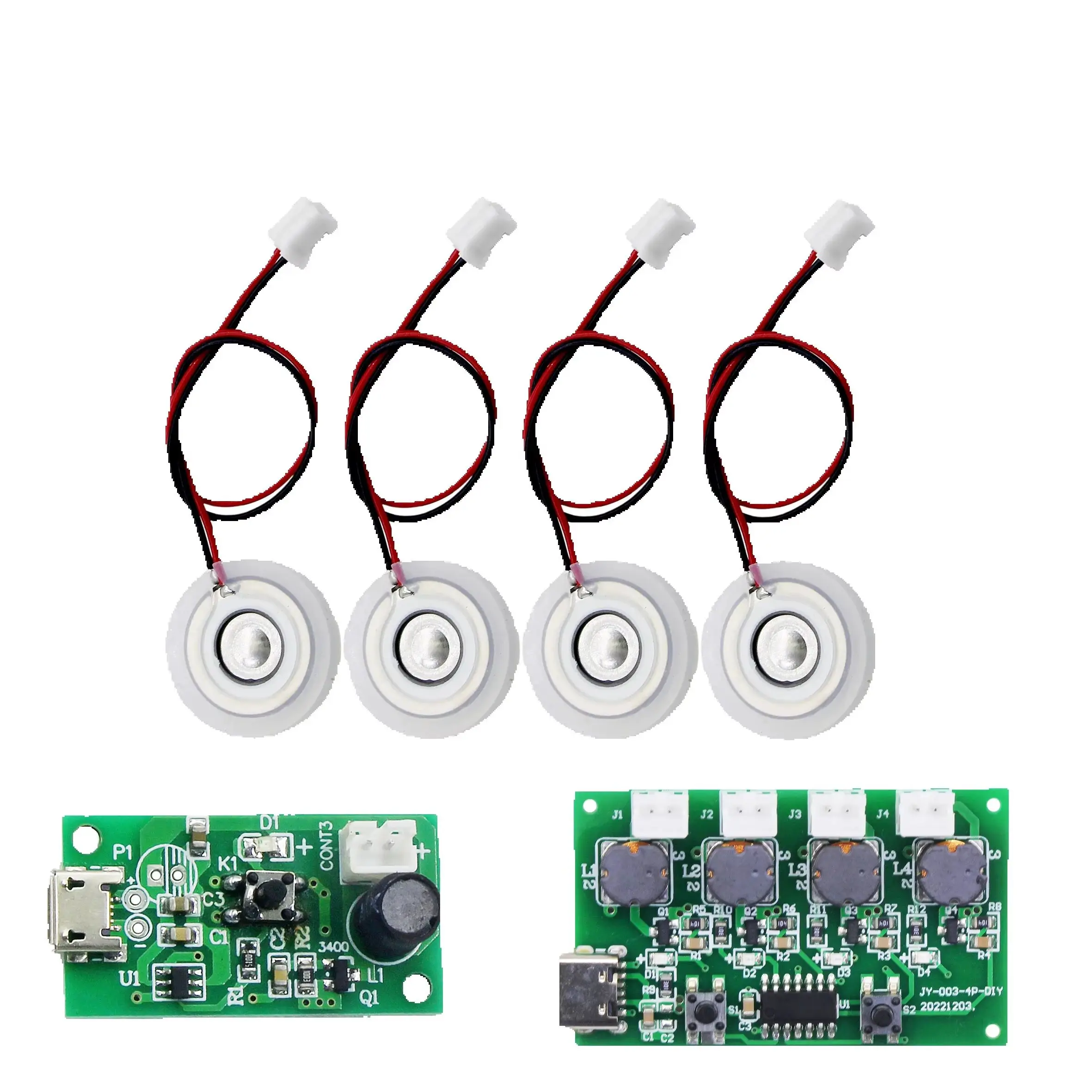 Módulo Gerador de Névoa Ultrassônico 20mm 2.4Mhz, Transdutor Atomizador com Lâmina Oscilante de Cerâmica Piezoelétrica para Umidificador de Ar