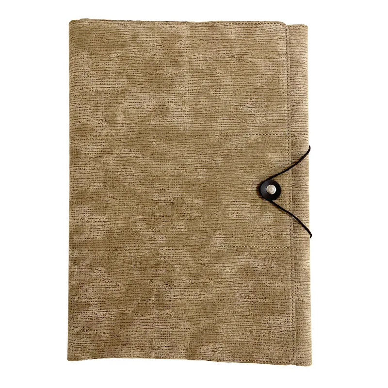Faux leather folder data zipper storage meeting business writing sticky notes official documents contract signing documents pu