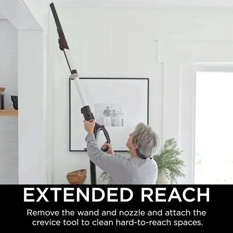 PMD4-Shark NV752 Rotator Powered Lift-Away TruePet فلتر HEPA للمكنسة الكهربائية المستقيمة، سعة كوب غبار كبير، مصابيح أمامية LED، أفرول،