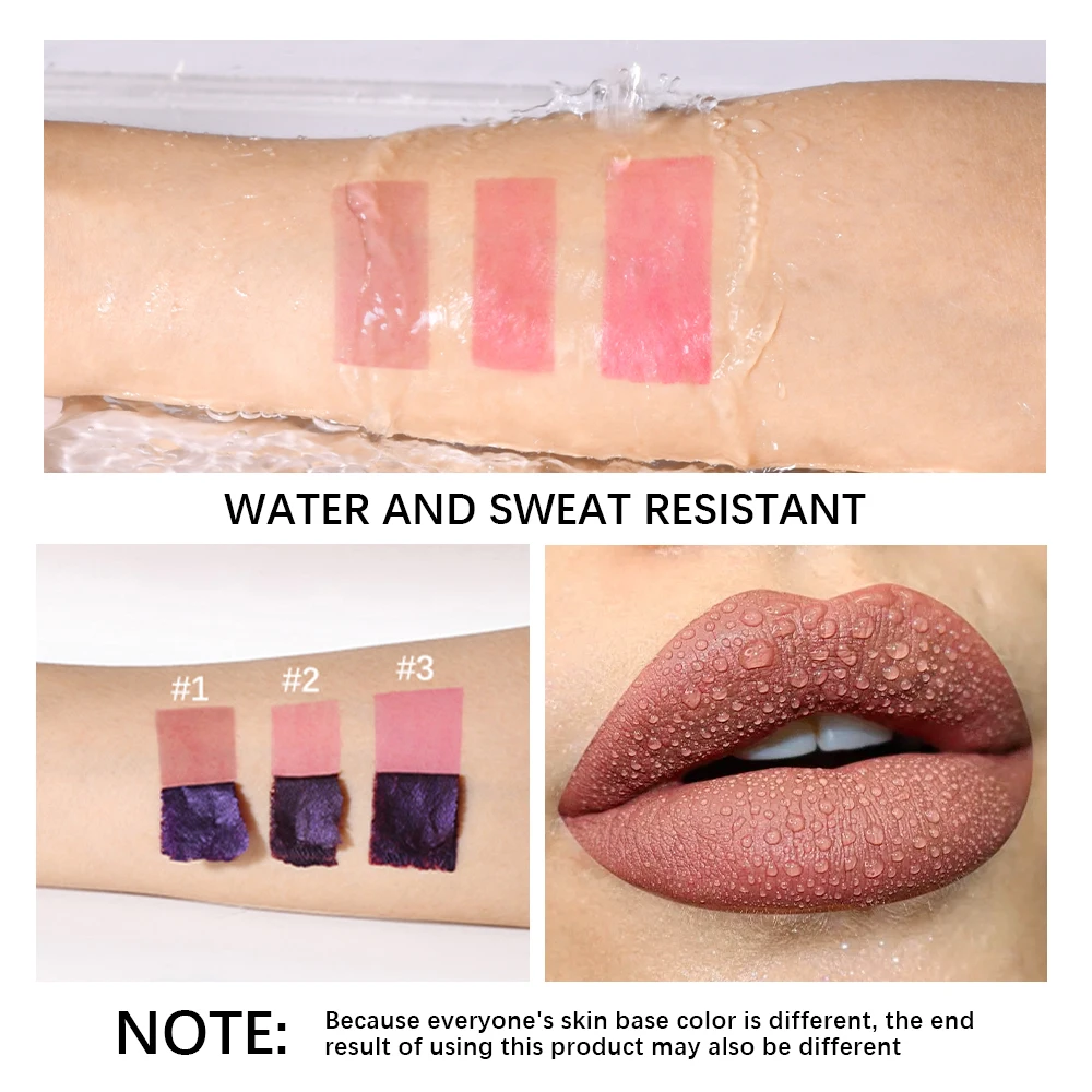 Waterproof Peel Off Lip Stain Long Lasting Pink Lip Tint Transfer Proof Non-stick Cup 3 Colors Lip Stain Women's Cosmetics
