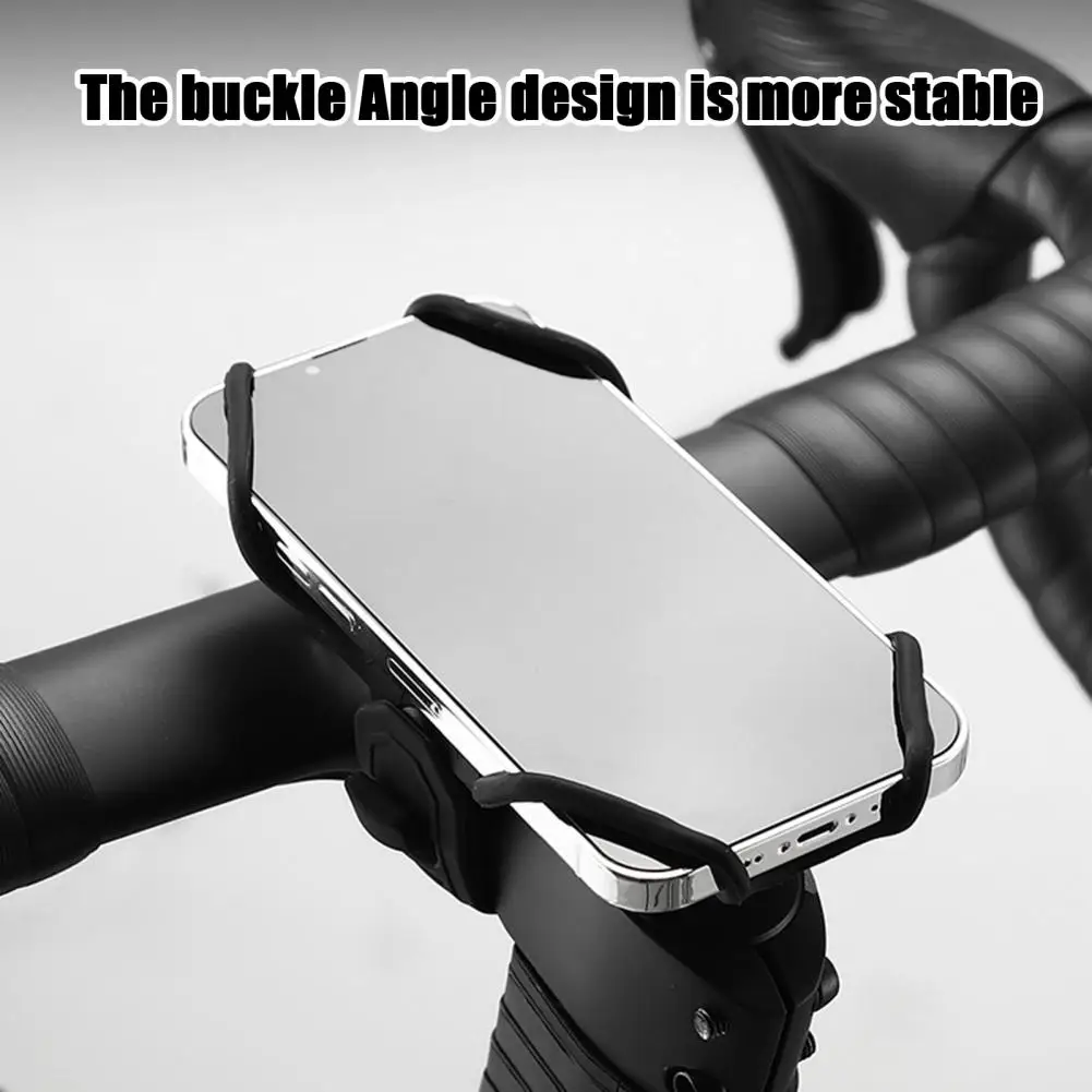 Anti-shake Phone Holder Bicycle Phone Holder Band Bicycle Phone Holder Silicone Band Adjustable Anti-slip Strap for Mtb