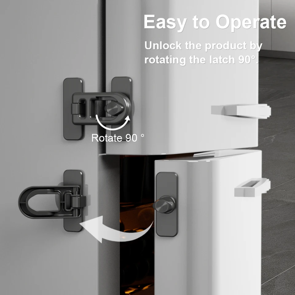 thumbnail image 2 of Anweller Fingerprint Refrigerator Lock - Bluetooth Smart Lock With 55,000N Security Cable For Child Safety 2 of 4