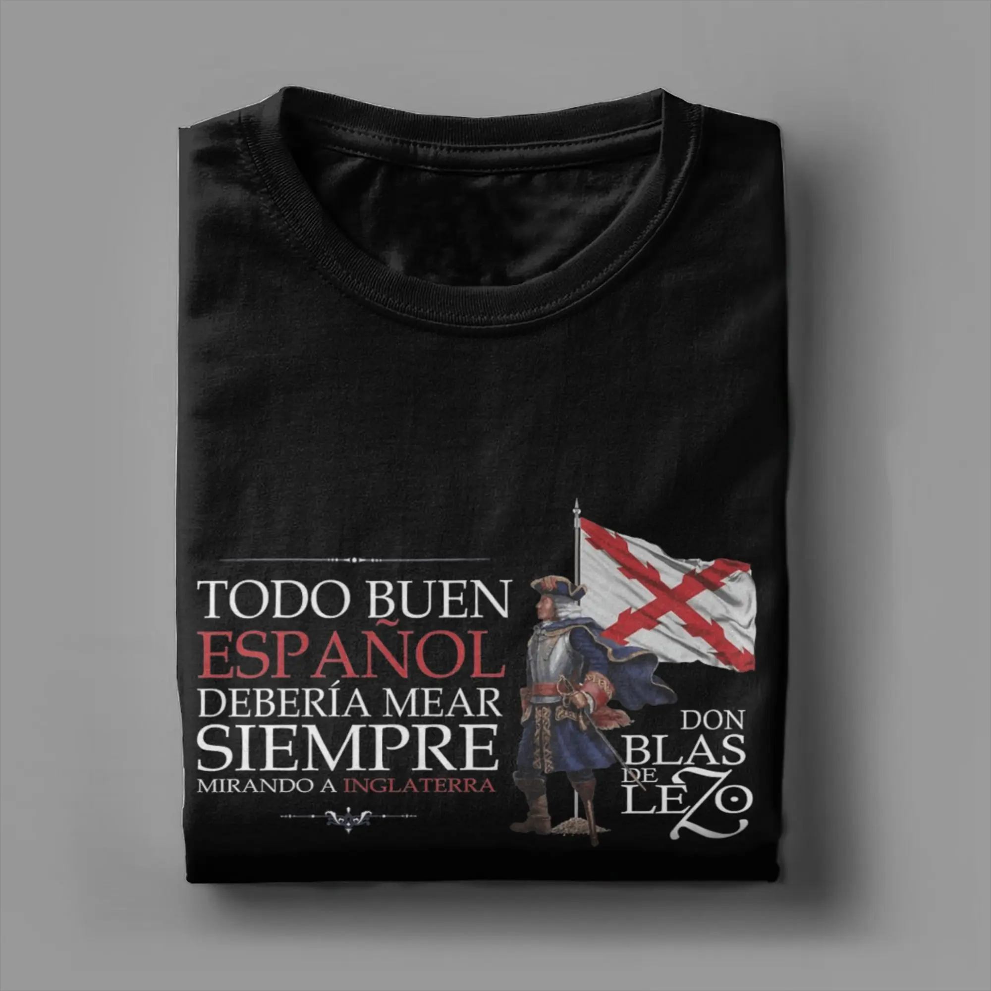 メンズ Blas De Lezo Frase Tシャツ ピュアコットン トップス ノベルティ 半袖 クルーネック Tシャツ ギフトアイデア Tシャツ