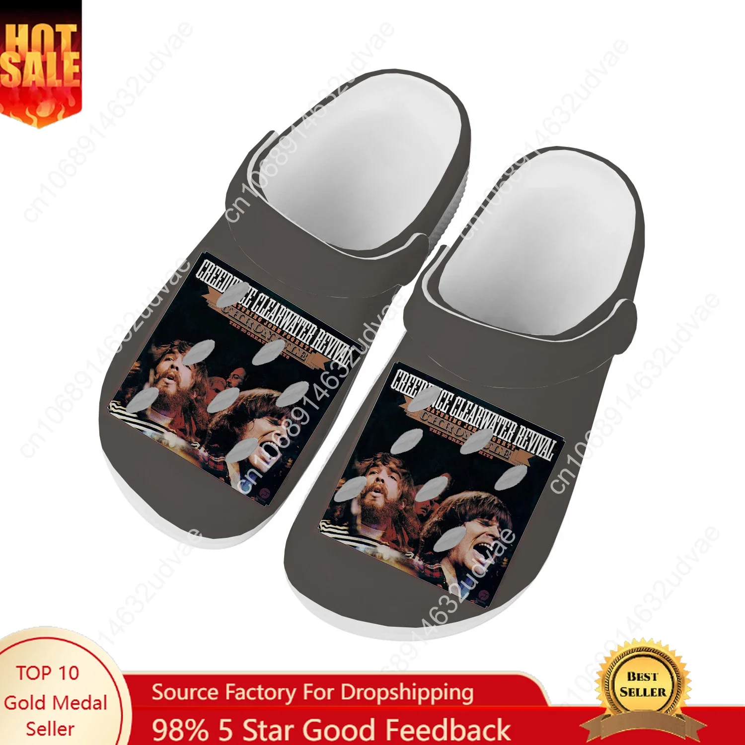 

Creedence Clearwater Revival Water Shoes Mens Womens Fashion Home Garden Clogs Customizd Sandals Beach Breathable Hole Slippers