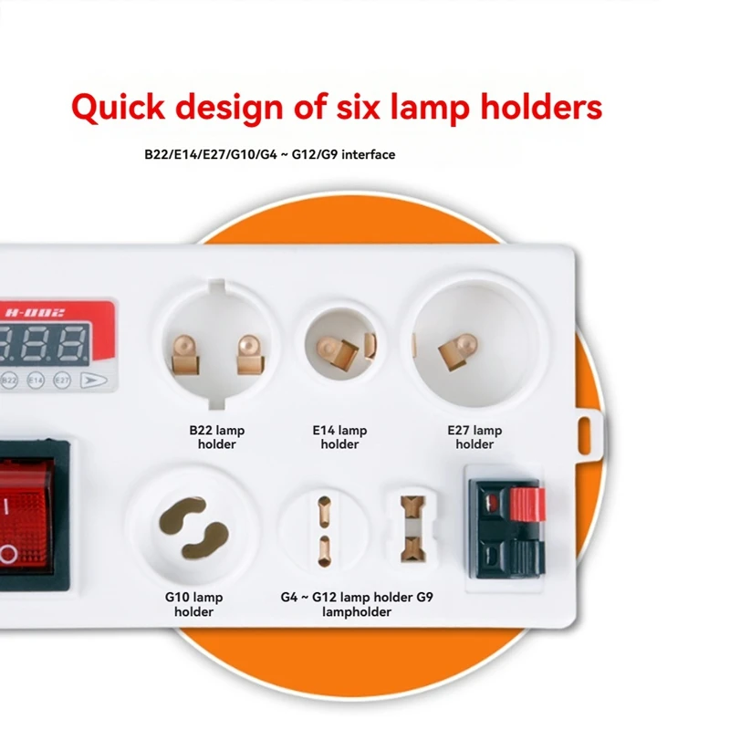 N11R- E27 B22 E14 Lamp Bulb Tester, LED Light Voltage Power Quick Test Box, Fast Testing With Power Display