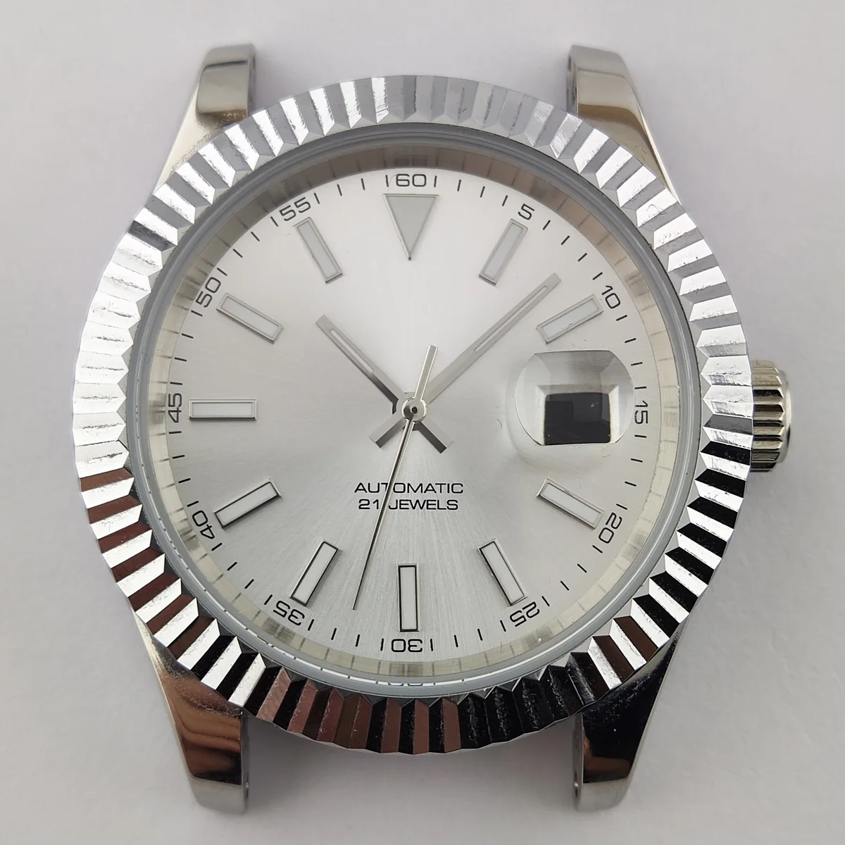 40.5มม.Miyota8215กรณี Nh35เคสโลโก้ที่กำหนดเอง Dial Miyota 8215การเคลื่อนไหว Watchial สแตนเลสนาฬิกาอุปกรณ์เสริม