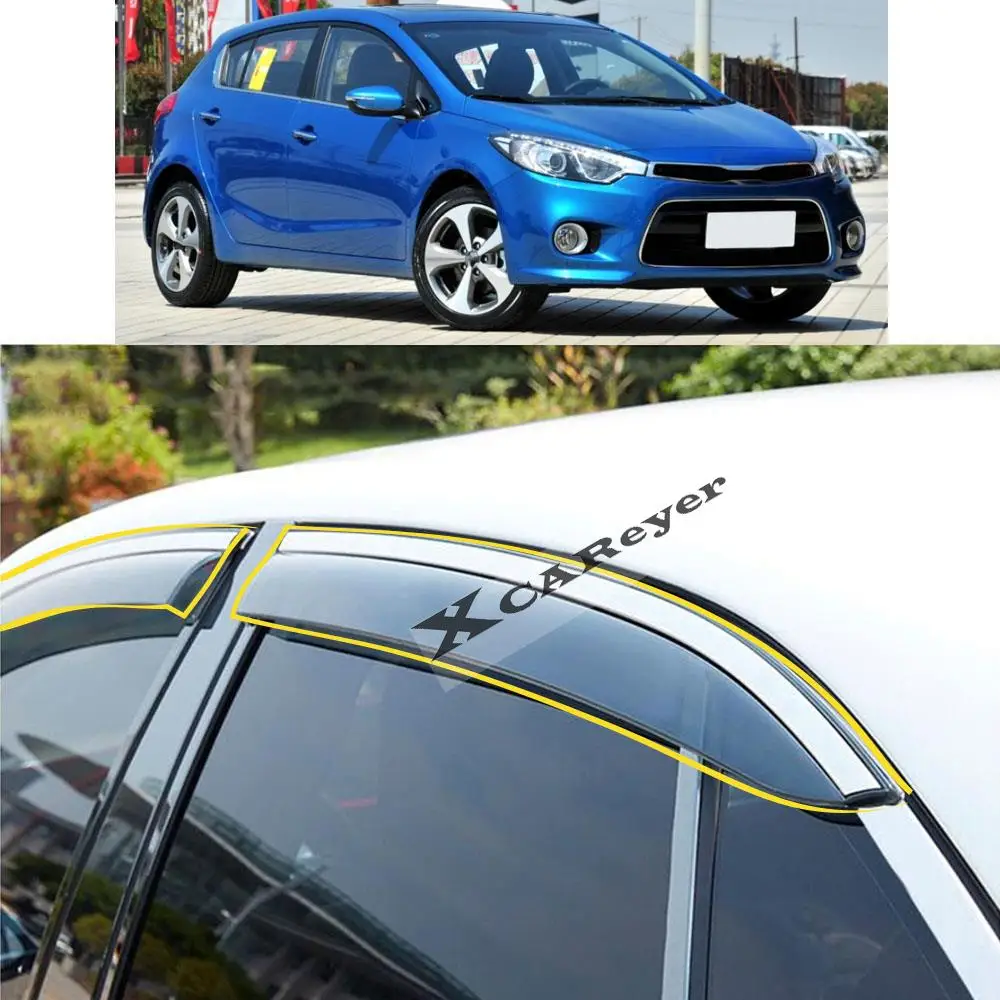 

For KIA K3S Hatchback 2014 2015 2016 2017 2018 2019-2021 Car Sticker Plastic Window Glass Wind Visor Rain/Sun Guard Vent Parts