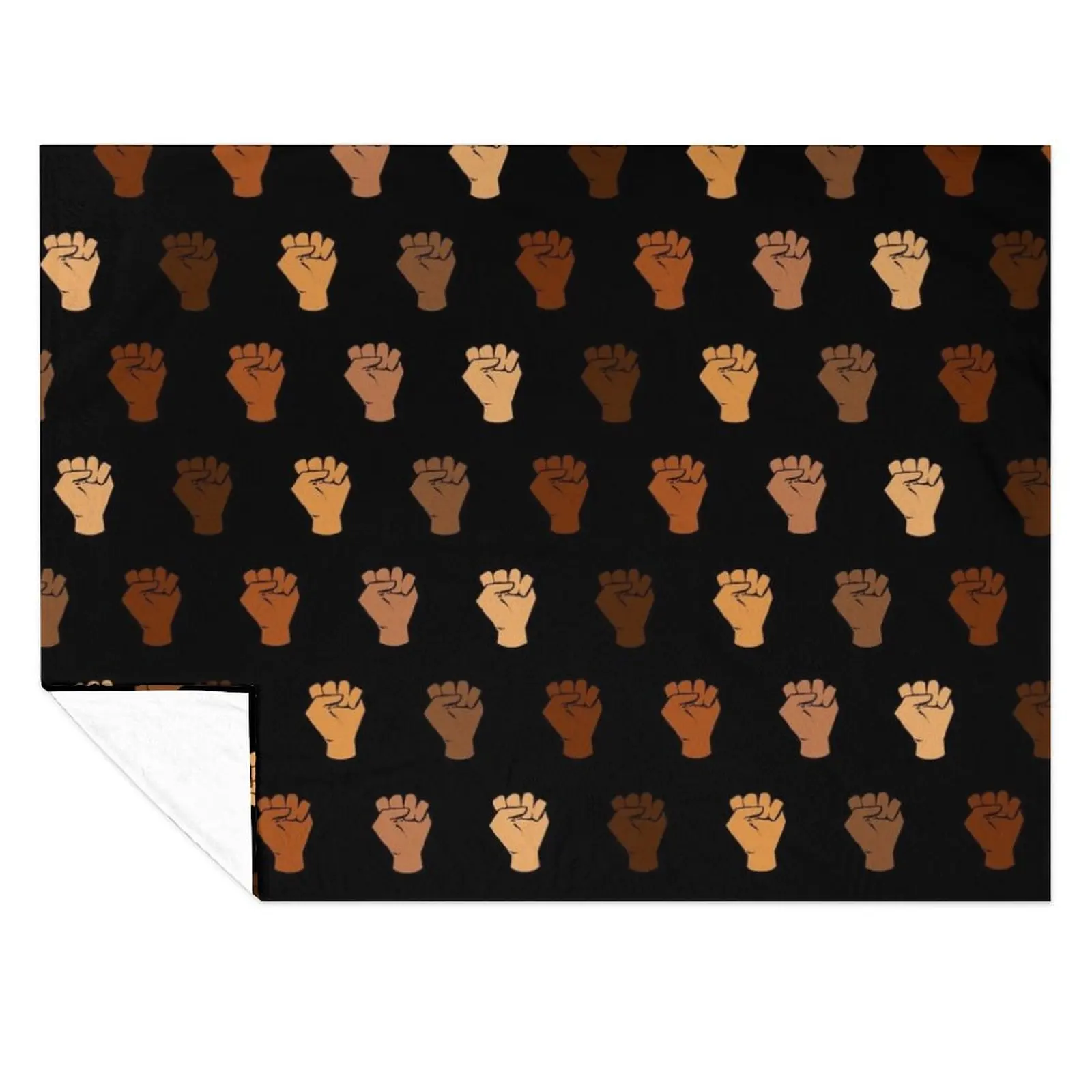 

Black Power Throw Blanket Soft Plush Plaid decorative Retros Blankets