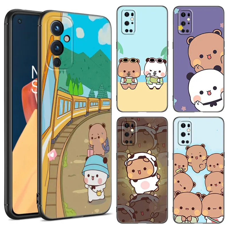 Kawaii Cute DUDU BUBU Black Silicone Phone Case For OnePlus 9R 10R 11R 12R ACE 2 Pro 2V 3V Nord CE 2 3 Lite 4 N10 N20 N30 SE 5G