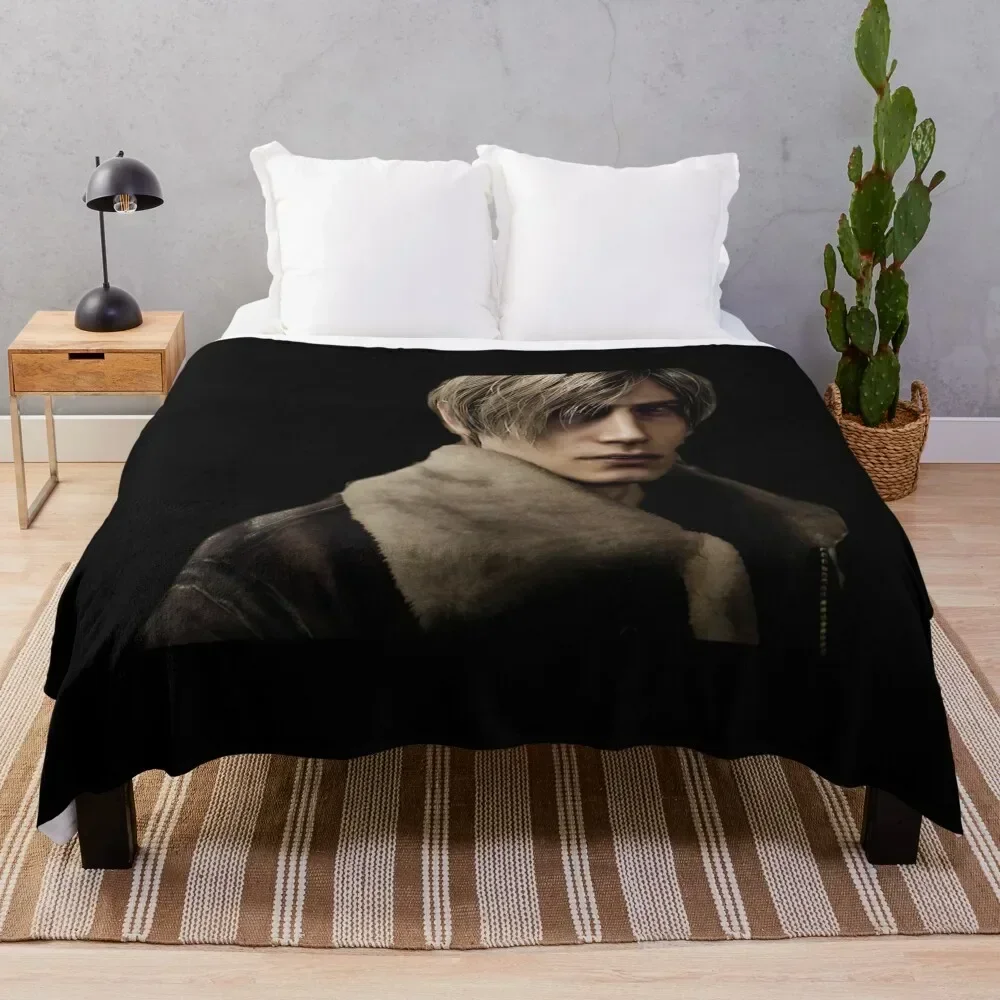 

RE4 Leon Throw Blanket bed plaid Baby Thin Designers Blankets