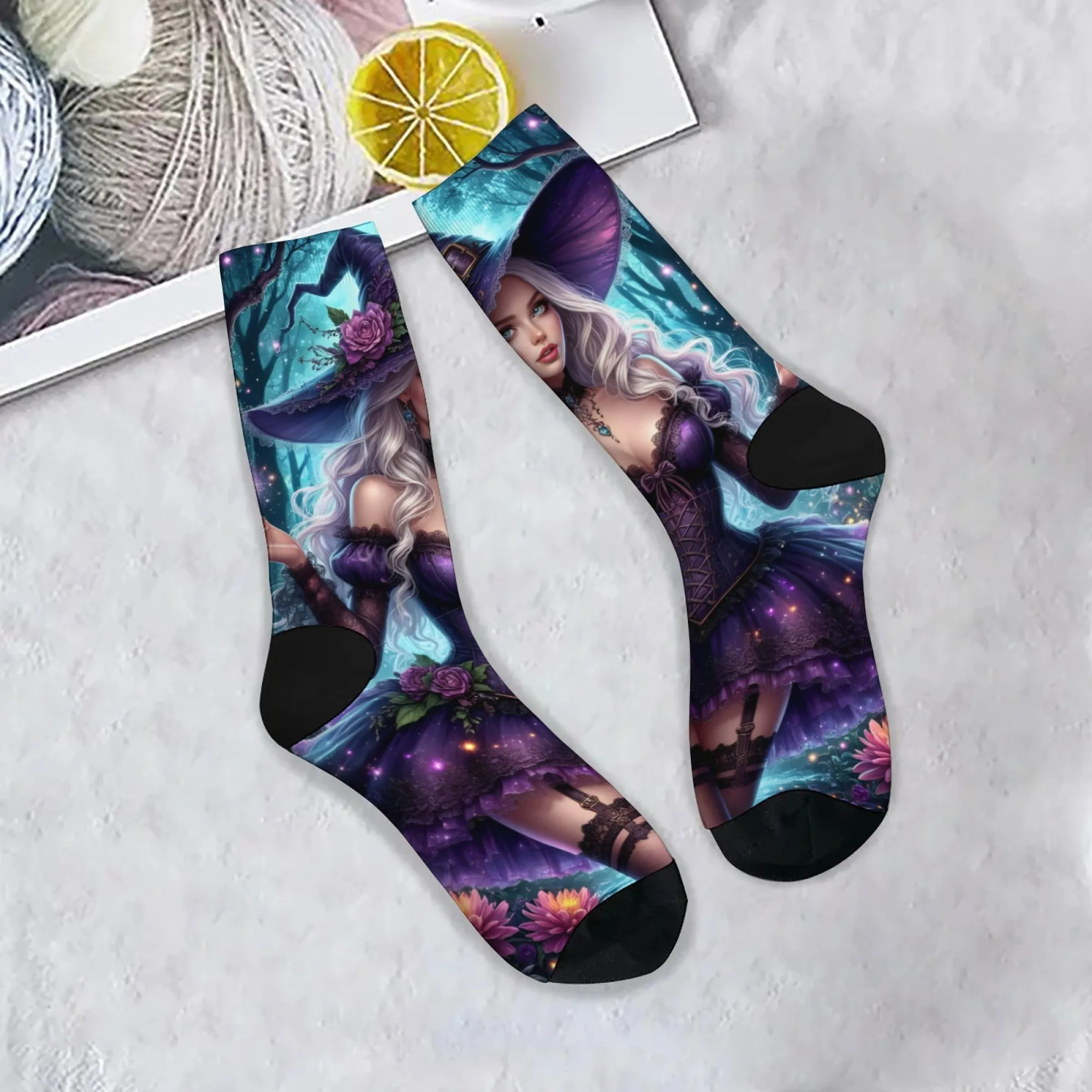 Magic Elf Fantasy Hexe Neuheit Happy Socken Unisex Retro Harajuku Stil lustige Hip-Hop Trend Socken Outdoor rutschfeste Sportsocken