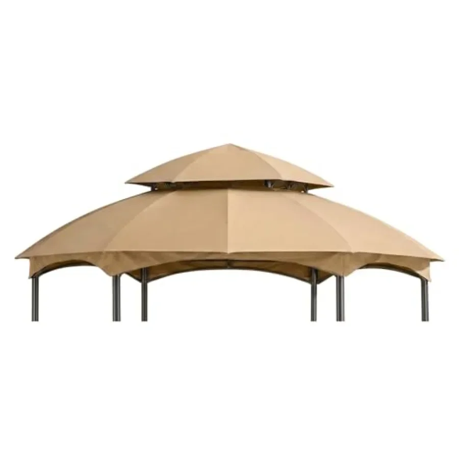 Durable 350 Replacement  Top for Heritage 12' x 12' Hexagon Gazebo Models L-GZ793PST-E A101011800 - Beige