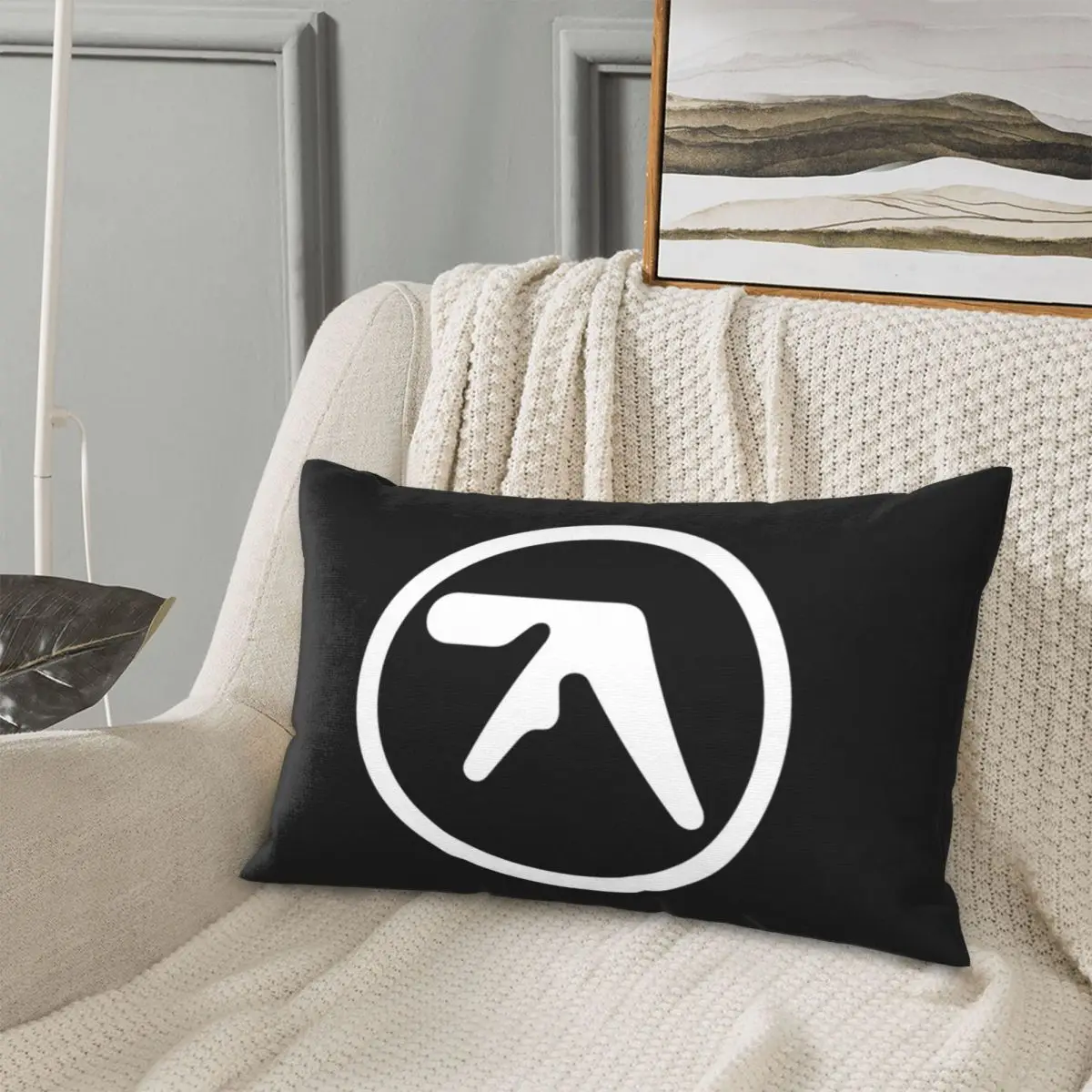 

Aphex Twin Creative Y2K Logo Rectangle Pillowcase Cushion Cover Decorative Bedroom Bed Home Comfort Throw Pillow