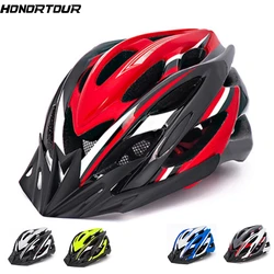 HONORTOUR Bicycle Helmet Men's Ultralight LED Tail Light MTB Road Bike Helmet Riding Motorcycle Electric Scooter Safety Helmet