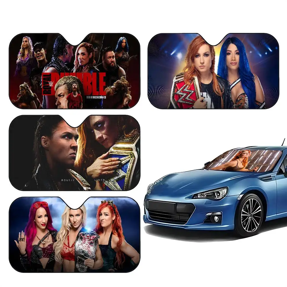 B-Becky Lynch مظلة السيارات نافذة ظلة Sunblock الزجاج الأمامي هود الداخلية الجبهة يربك مظلة مزدوجة