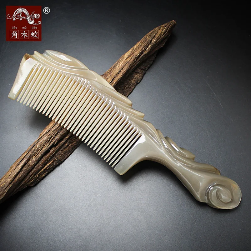 Carved comb made from horn of the Yak Yakhorn beetle