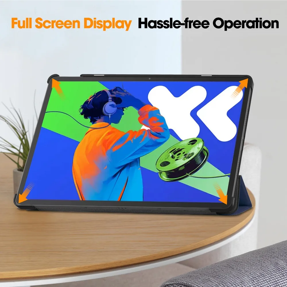 For Xiaoxin Pad Pro 12.7 2025 Tri-Folding Stand Smart Tablet Case