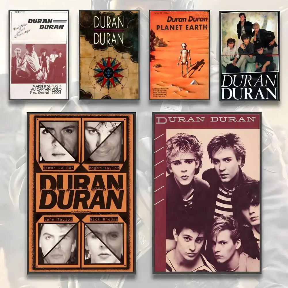 Póster de la banda musical New Wave D-Duran de Inglaterra, decoración estética para el hogar, sala de estar, dormitorio, bar, pasillo, arte de pared adhesivo, decoración estética