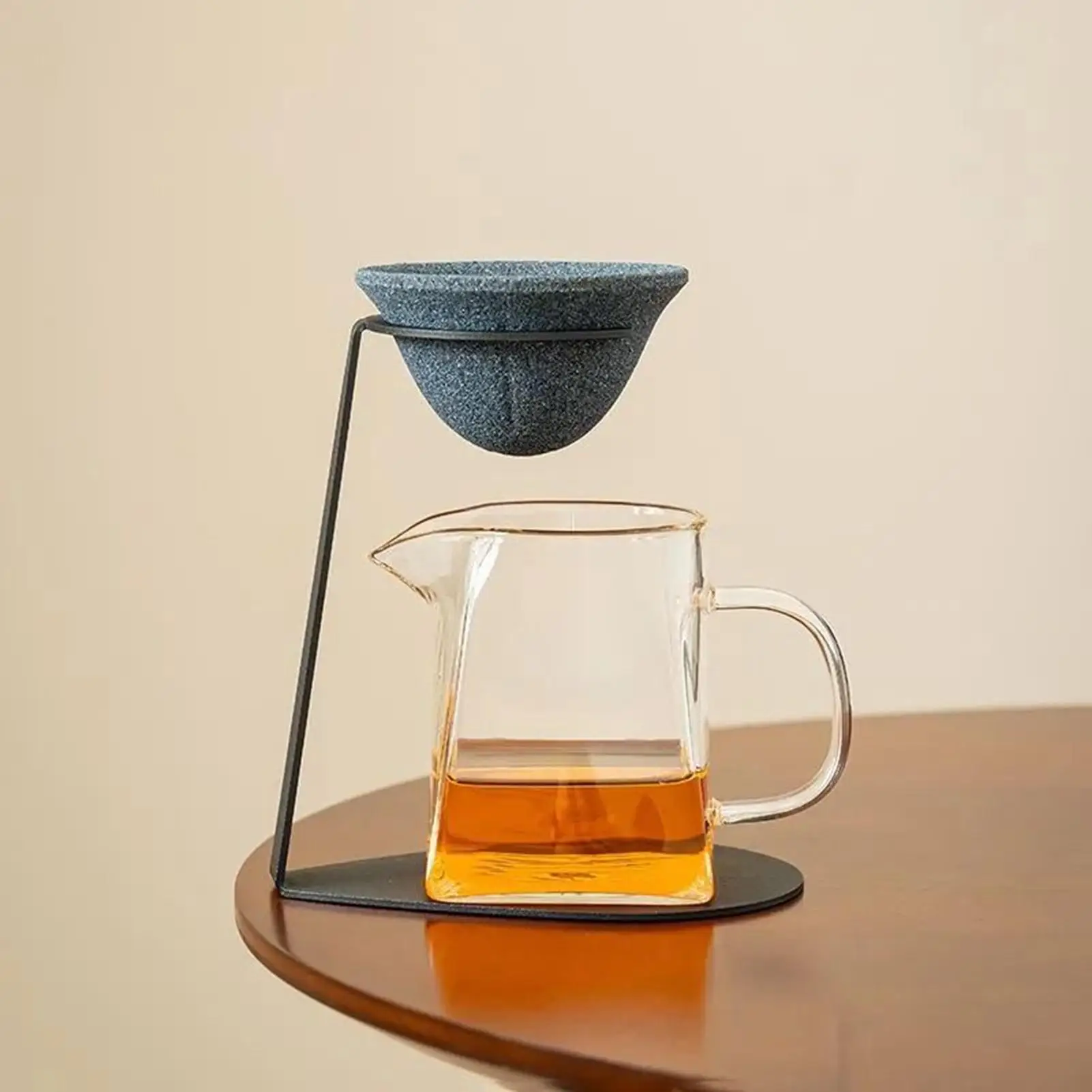 Ceramic Coffee Strainer Modern Loose Leaves Tea Strainer with Stand for Beginners Adults Beverage Enthusiasts