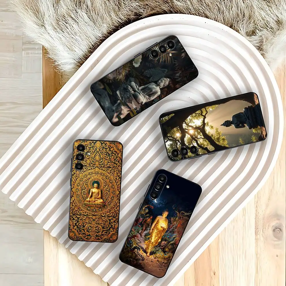 Shakyamuni Buddha Phone Case For Samsung  A73,72,51,53,52,71,22,5G,Note,J7,8,9 Classic Versatile Black Soft Shell