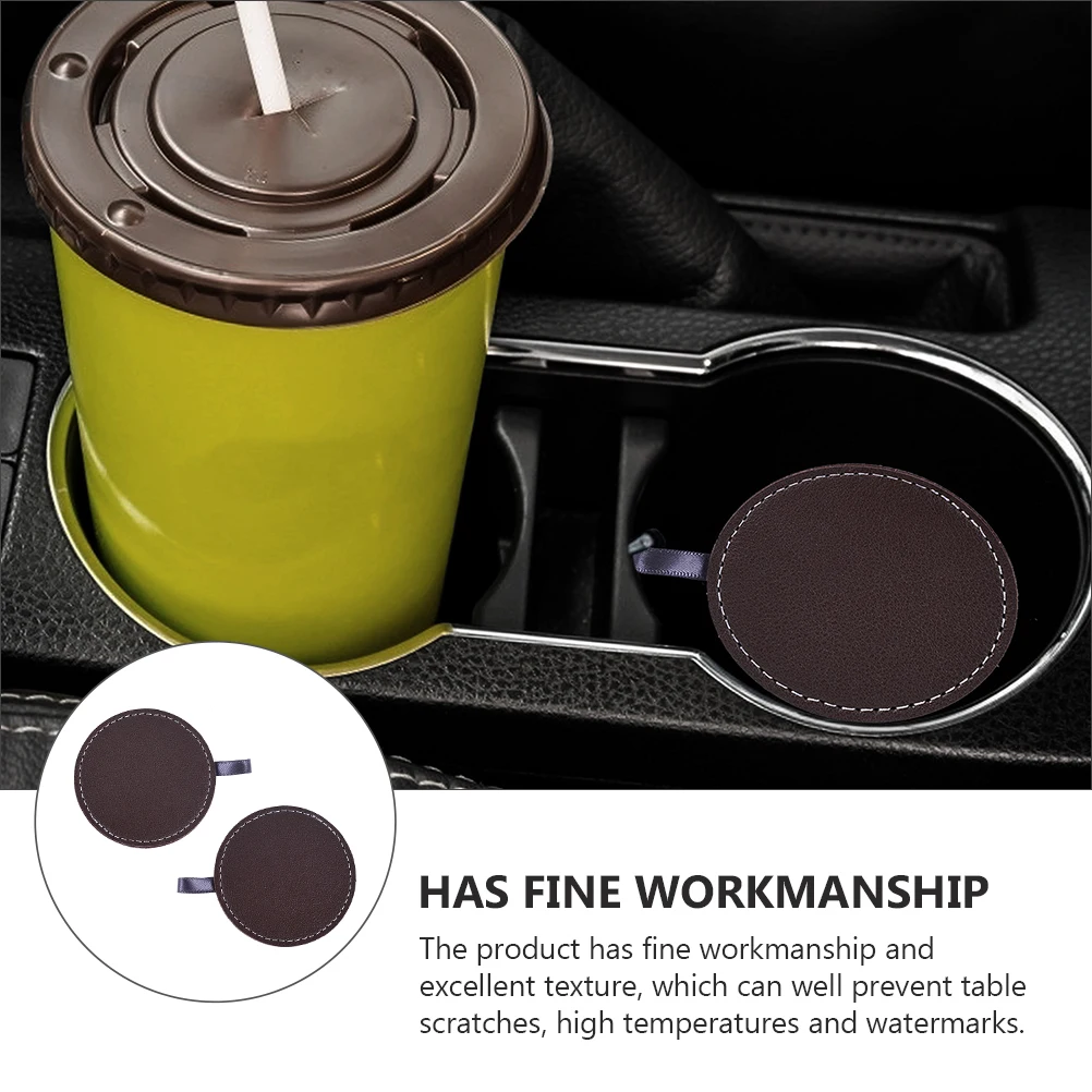 

Artificial Absorbent Coasters Simple Cup Mat Heat Insulation Water Resistant Non Slip Table Protector Pad