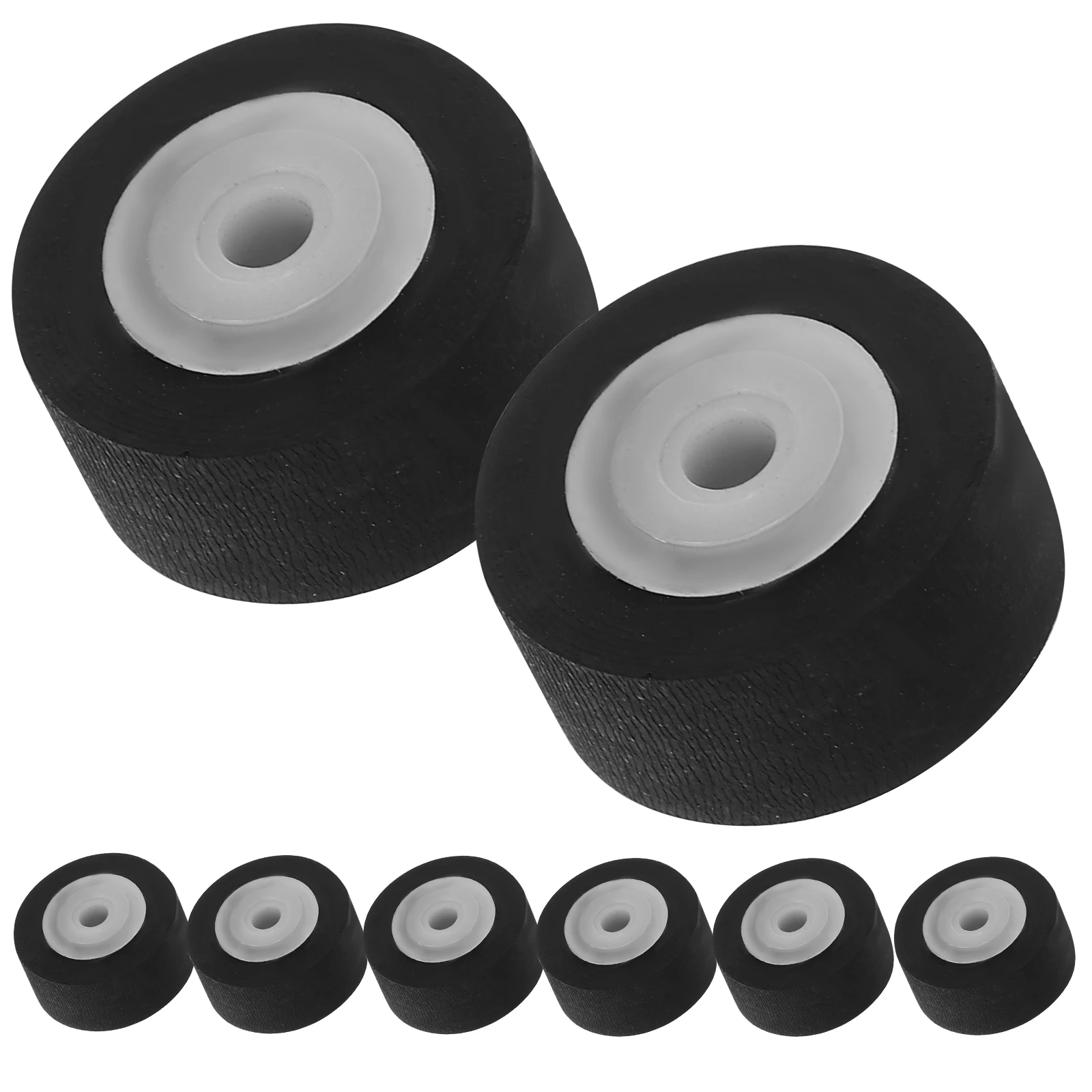 

12 Pcs Record Repair Pinch Roller Black Rubber Pulley Bearing Wheel for Recorder