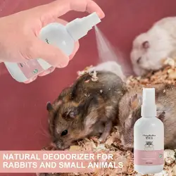 100ml Hamster Cage Cleaner Dog Deodorizing Spray Natural Easily Removes Messes & Odors Spray Just Spray/Wipe For Hamster Mice