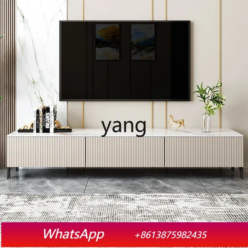 

LHH light luxury rock panel TV cabinet coffee table combination modern simple living room furniture TV cabinet