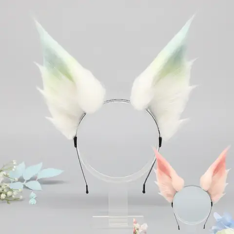 Plush Cute Animal Fox Cat Ear Headband Cosplay Headgear Cartoon Hair Accessories for Stage Performance Comic-Con Party