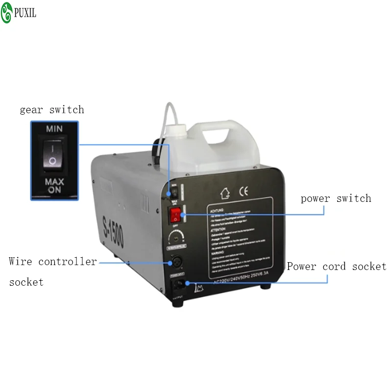 عيد الميلاد الزفاف مأدبة المرحلة آلة ندفة الثلج اللاسلكية التحكم عن بعد مقلد آلة ندفة الثلج الاصطناعية 1500 واط/800 واط