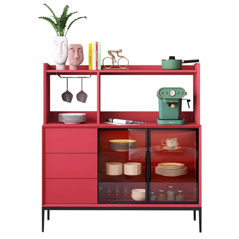 

Italian minimalist solid wood dining side cabinet multi-functional wall wine cabinet modern light luxury Nordic storage cupboard