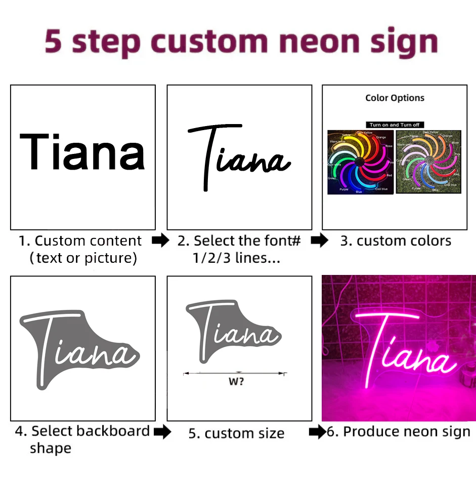 Custom Neon Sign Name Personalized Sign Led Large Neon Night Light Birthday Gifts Room Bedroom Decoration Wall Wedding Neon Lamp